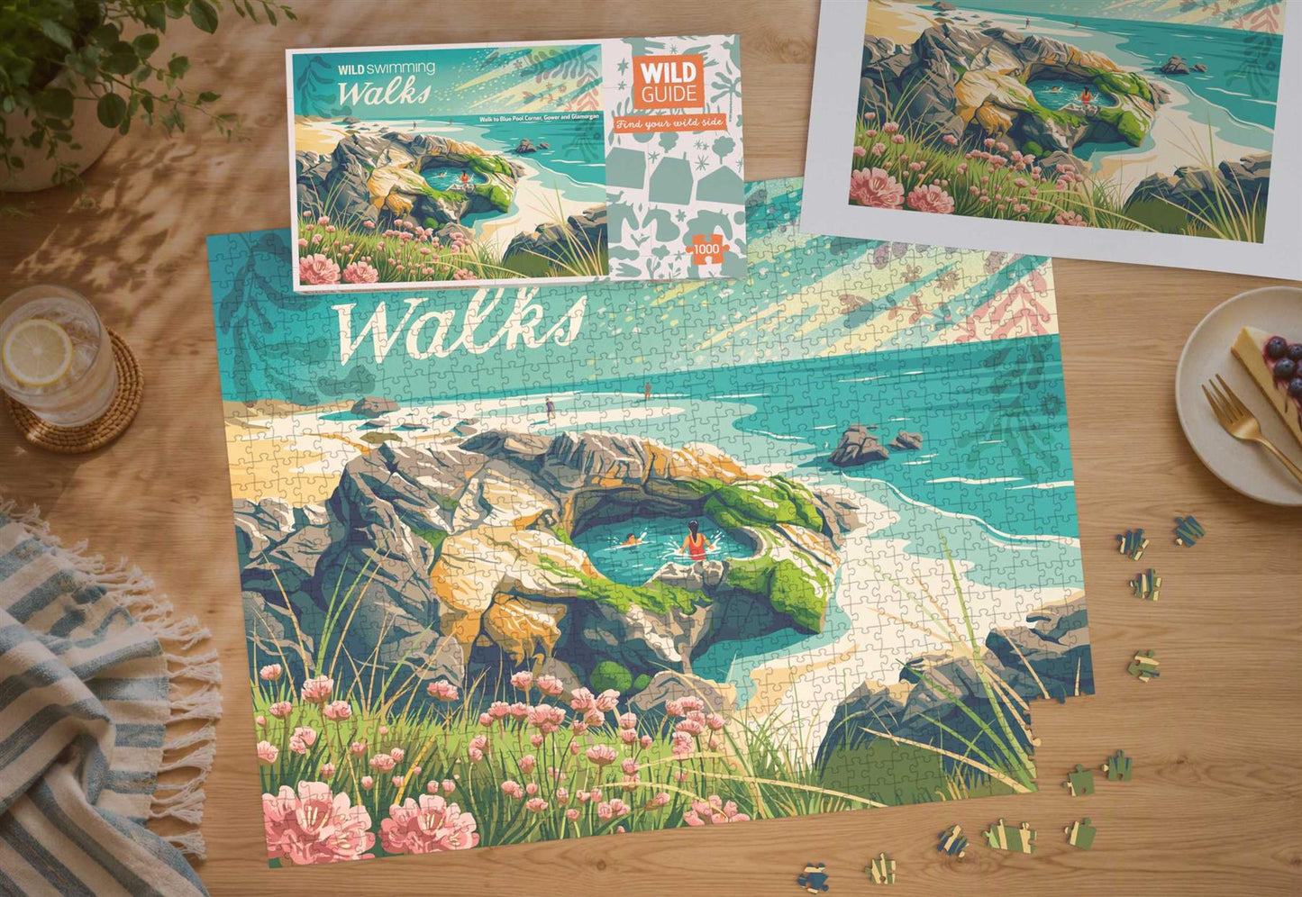Wild Guide Blue Pool Corner, Gower and Glamorgan 1000 Piece Jigsaw Puzzle