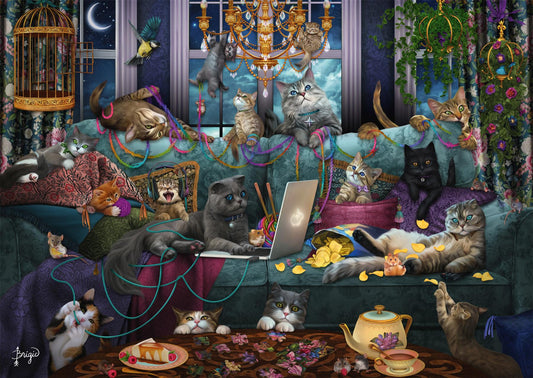 Brigid Ashwood: Quarantine Cats 1000 Piece Jigsaw Puzzle