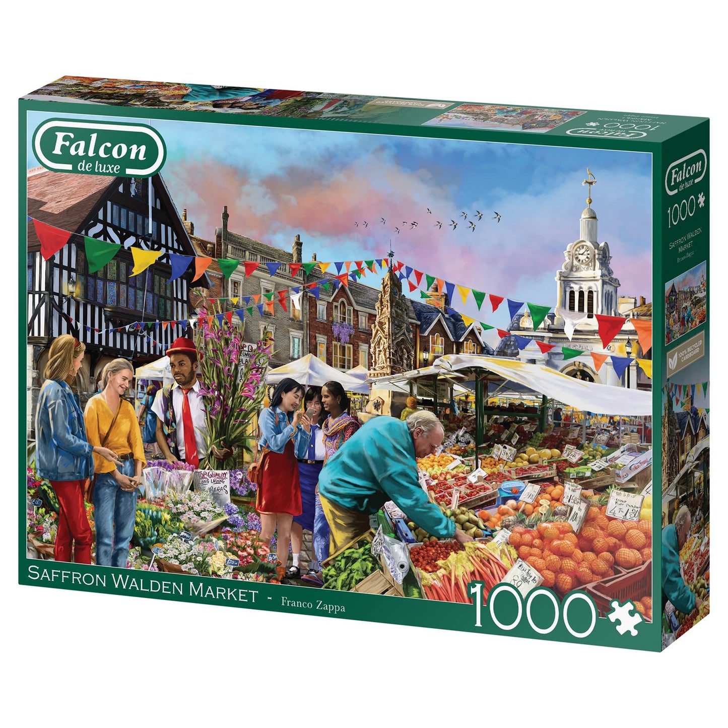 Falcon De Luxe Saffron Walden Market 1000 Piece Jigsaw Puzzle