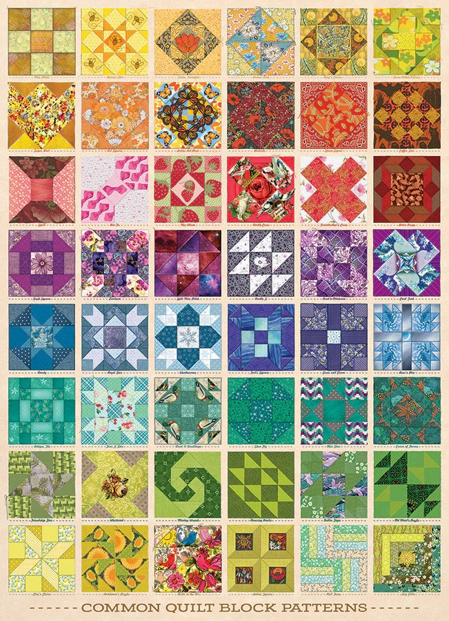 Common Quilt Blocks  1000 Piece Jigsaw Puzzle