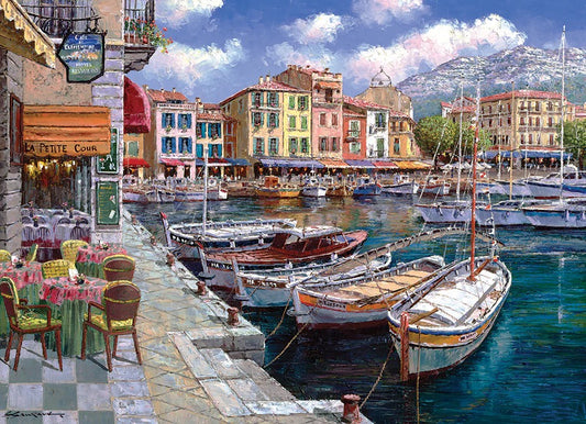 Café in Cassis  1000 Piece Jigsaw Puzzle