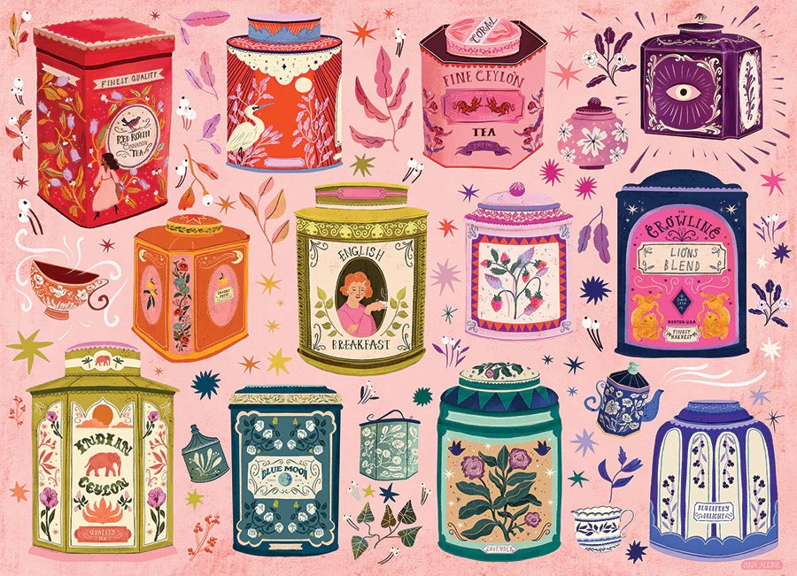Tea Tin Treasures  1000 Piece Jigsaw Puzzle