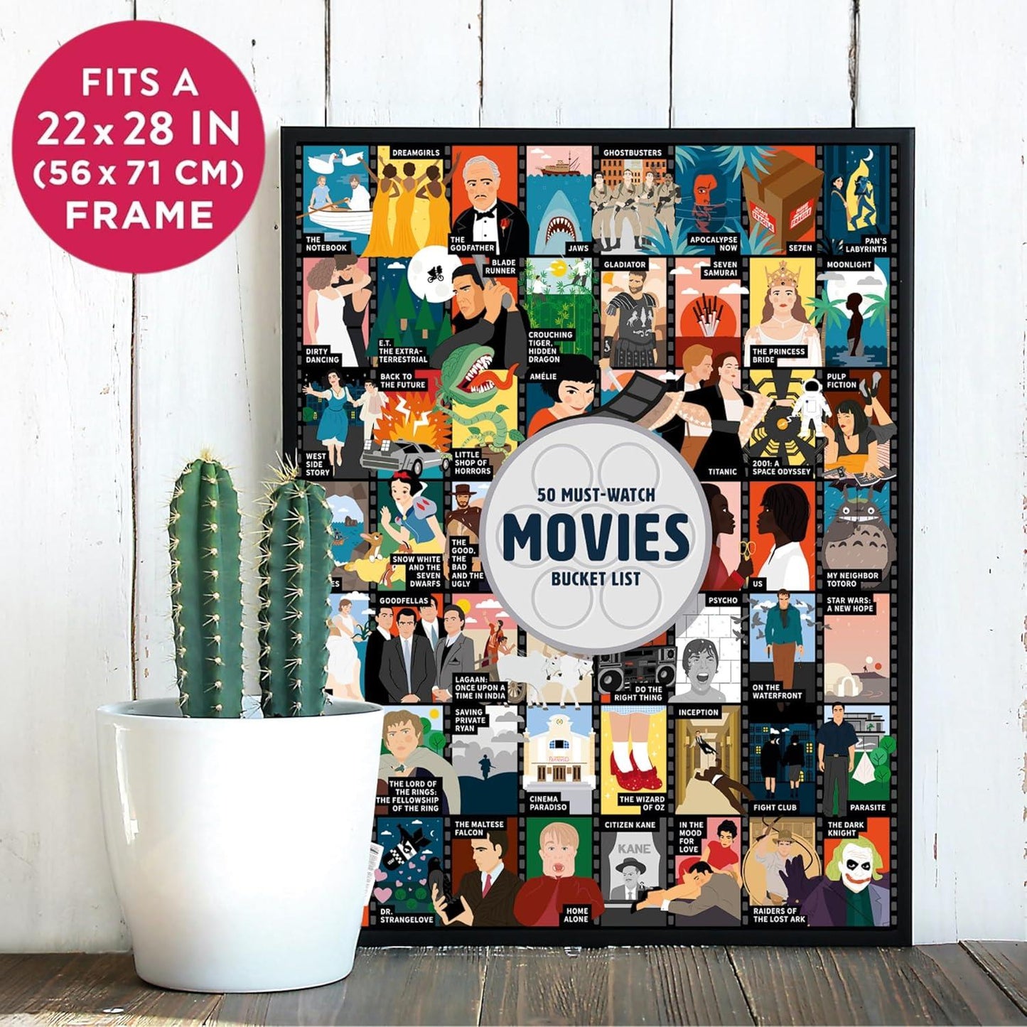 50 Must-Watch Movies Bucket List 1000 Piece Puzzle