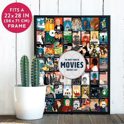 50 Must-Watch Movies Bucket List 1000 Piece Puzzle