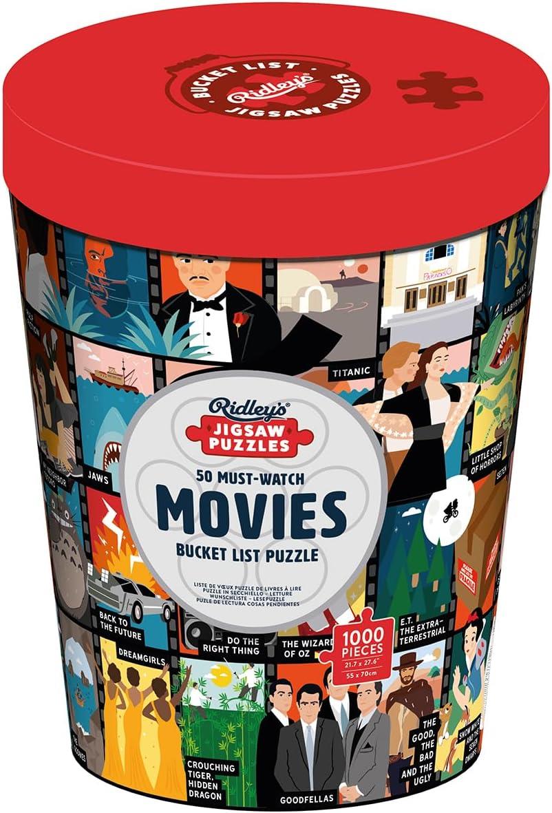 50 Must-Watch Movies Bucket List 1000 Piece Puzzle