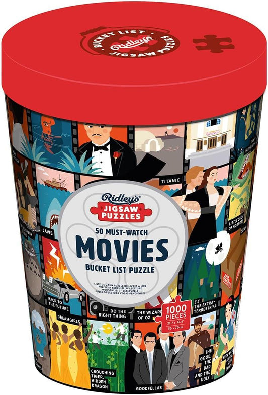 50 Must-Watch Movies Bucket List 1000 Piece Puzzle