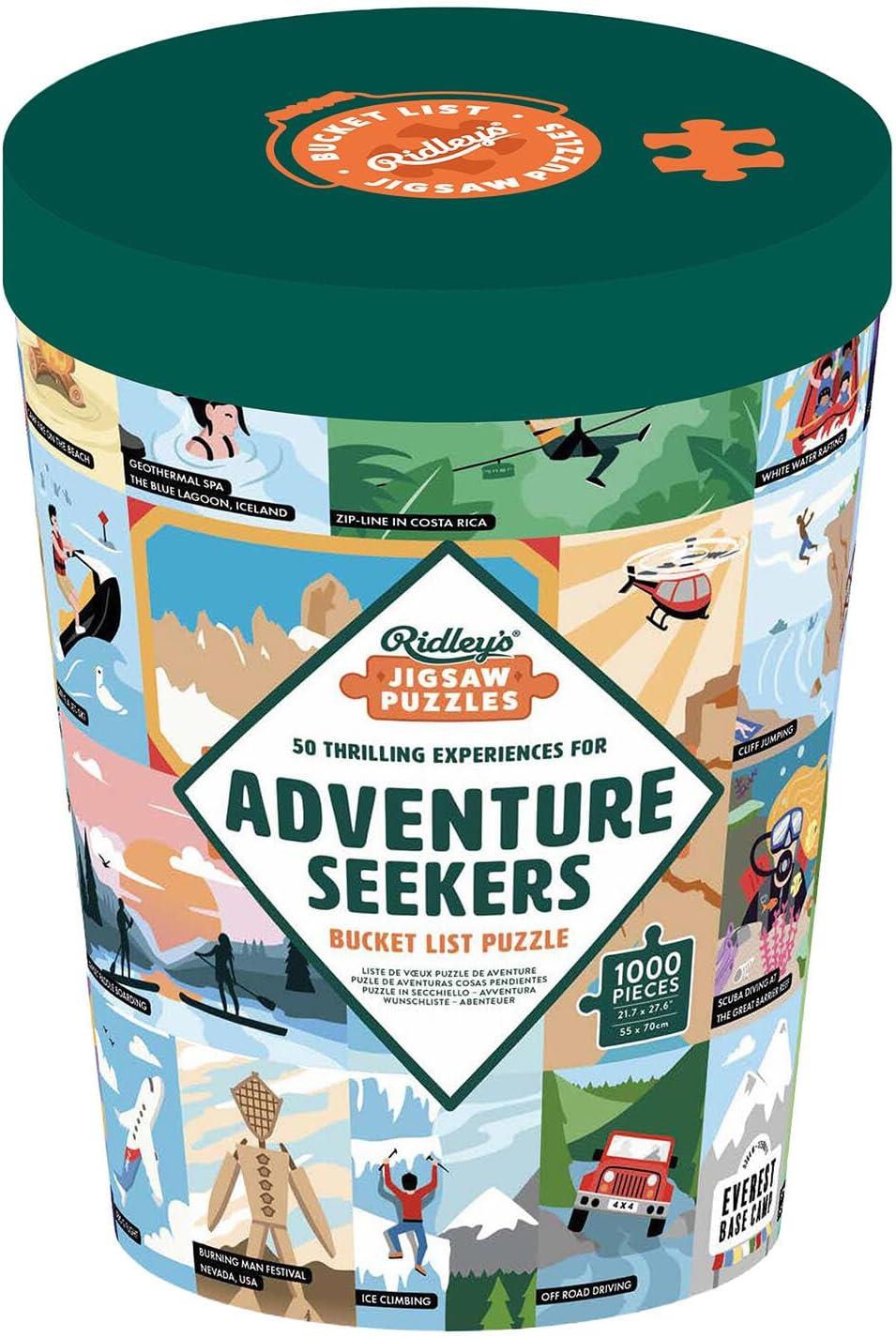 50 Thrilling Experiences for Adventure Seekers 1000 Piece Bucket List Jigsaw Puzzle