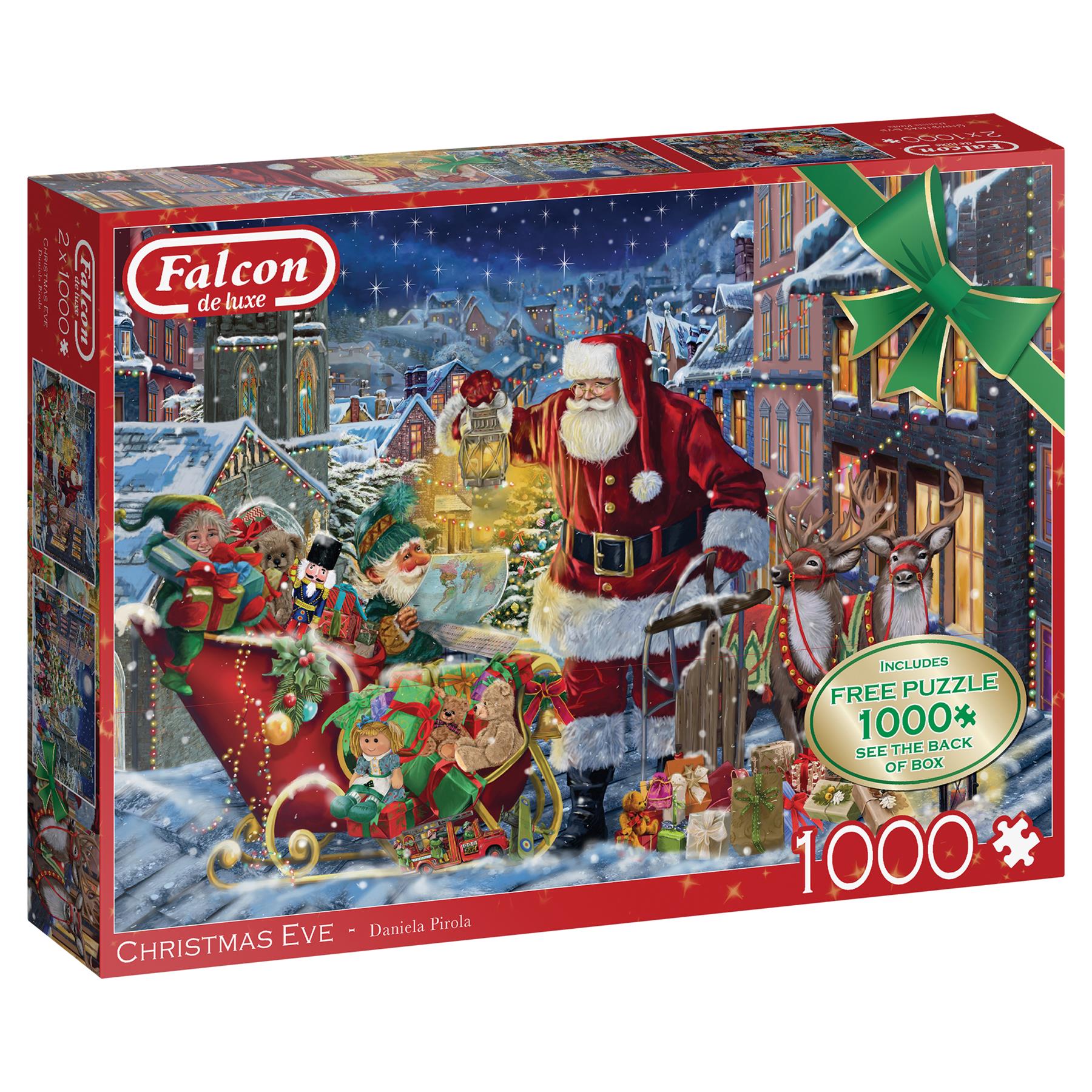Falcon de Luxe Christmas Eve 2 x 1000 Piece Jigsaw Puzzles - Limited Edition