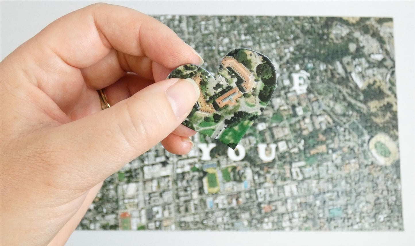 I Love You - Hometown US Map Puzzle (Satellite & Topographic)