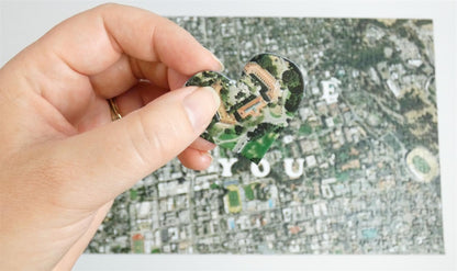 I Love You - Hometown US Map Puzzle (Satellite & Topographic)