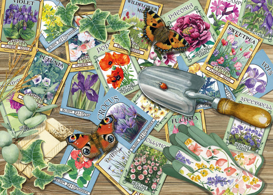 Flower seed Packets 1000 Piece Jigsaw Puzzle