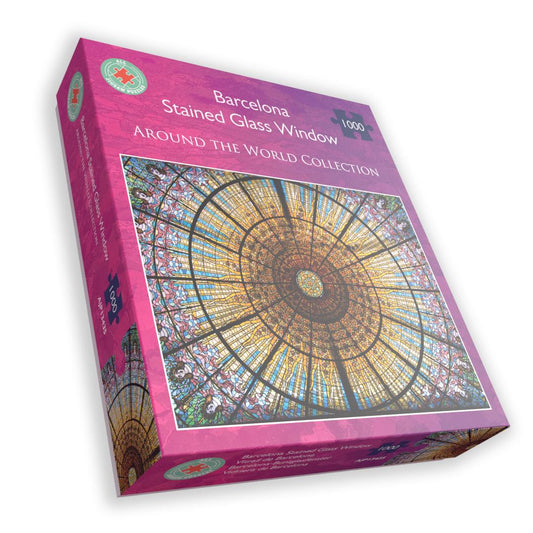 Barcelona Stained Glass Window 1000 Piece Jigsaw Puzzle