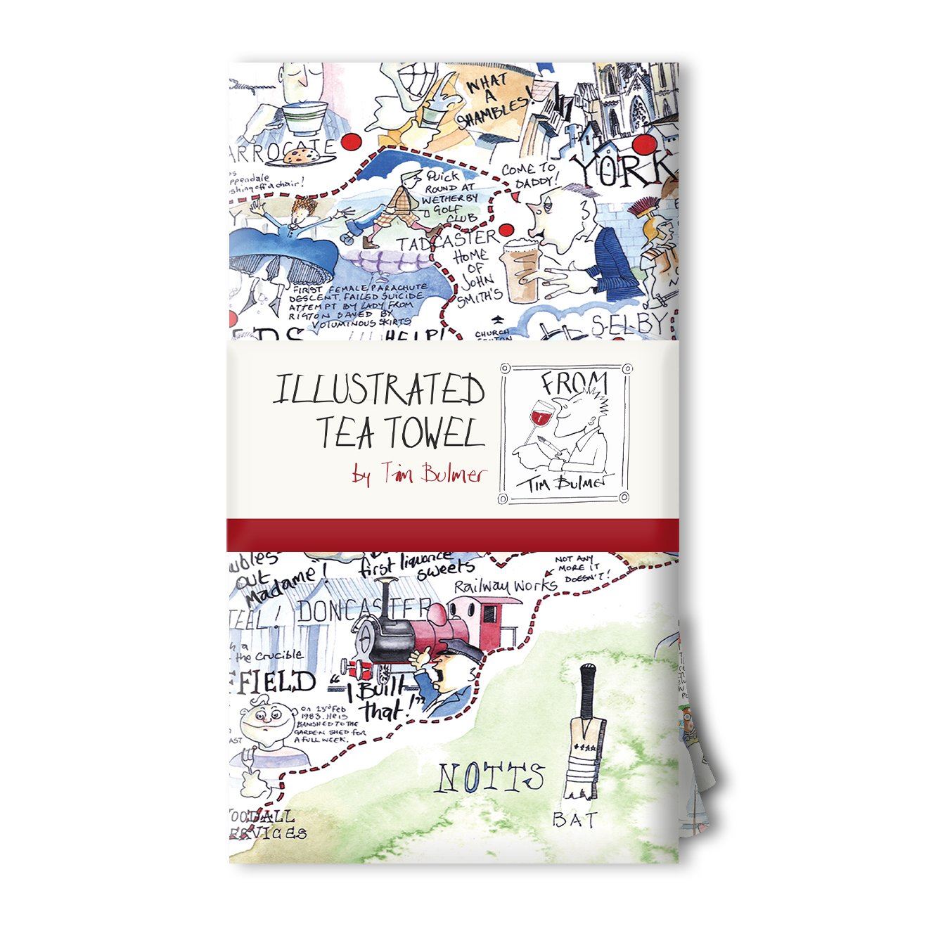Tim Bulmer's Yorkshire Map Jigsaw & Tea Towel Gift Bundle
