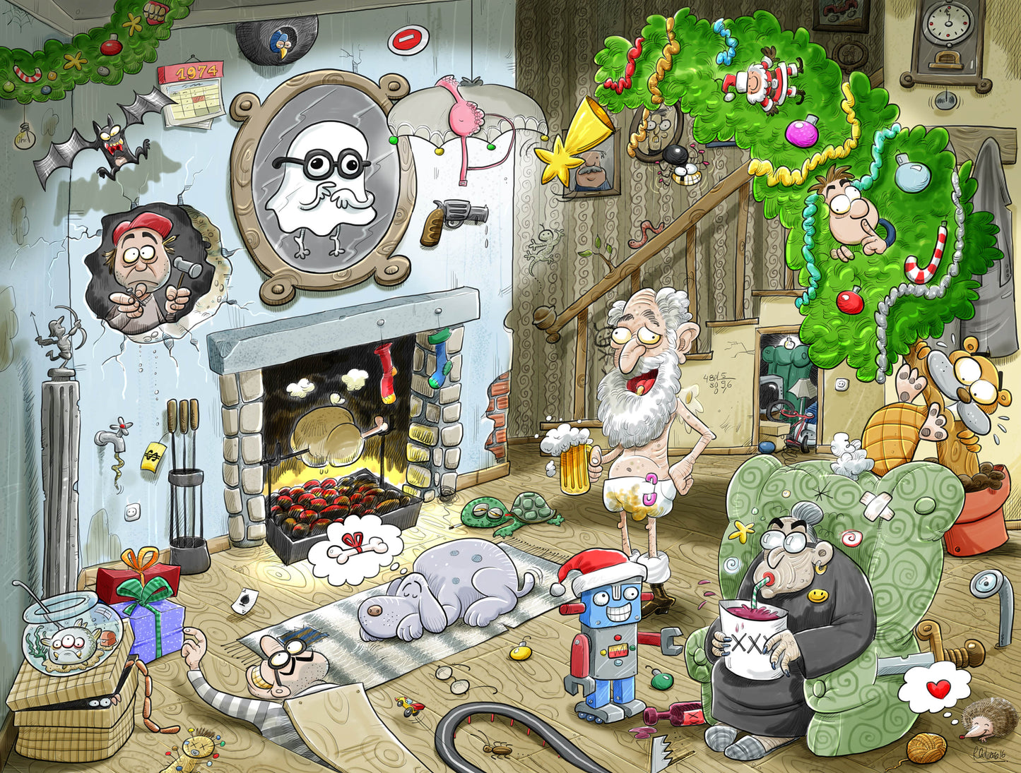 Christmas at Chaos House - No.2 1000 Piece Jigsaw Puzzle