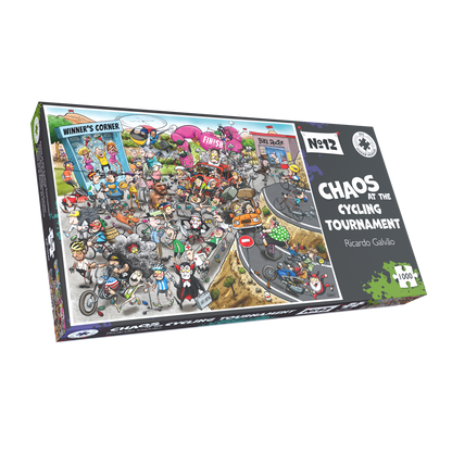 Chaos at the Cycling Tournament - No.12 1000 Piece Jigsaw Puzzle