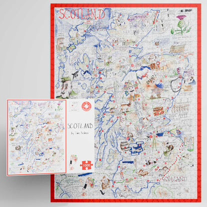 Map of Scotland - Tim Bulmer 1000 Piece Jigsaw Puzzle