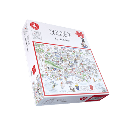 Map of Sussex - Tim Bulmer 1000 Piece Jigsaw Puzzle