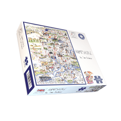 Map of Hampshire - Tim Bulmer 1000 Piece Jigsaw Puzzle