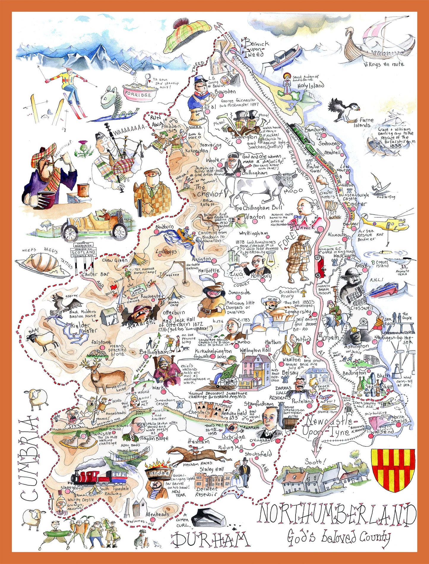 Tim Bulmer's Northumberland Jigsaw & Tea Towel Gift Bundle