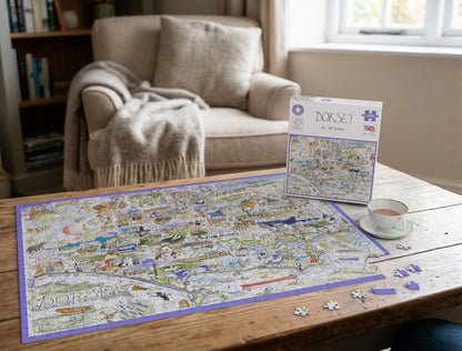 Map of Dorset - Tim Bulmer 1000 Piece Jigsaw Puzzle