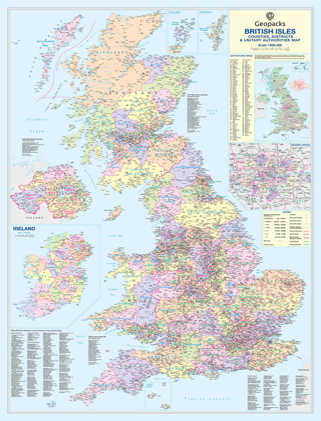 BRITISH COUNTY MAPS 参考書 AJP13176-BIC-british-isles-