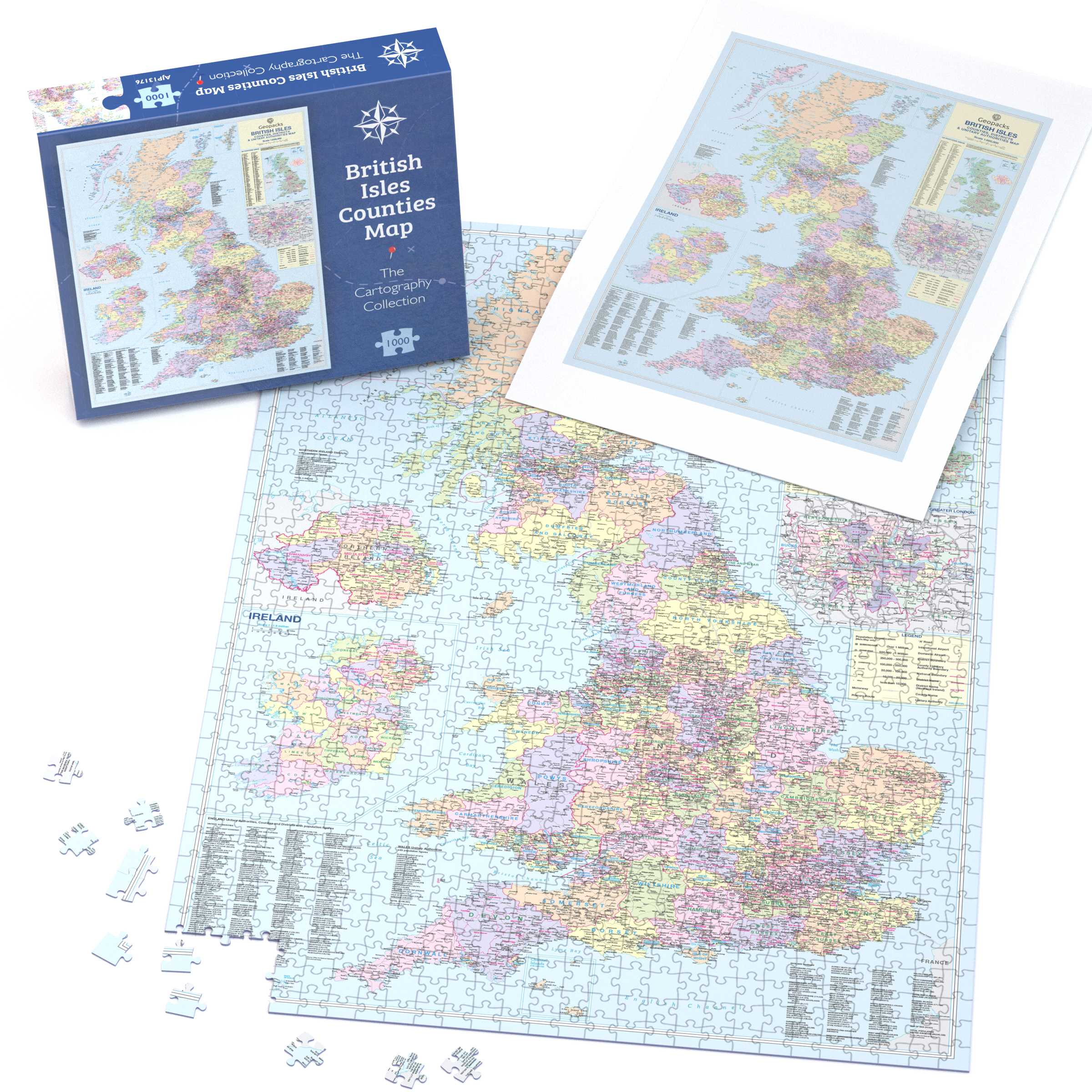 British Isles County Map 1000 Piece Jigsaw Puzzle – All Jigsaw Puzzles