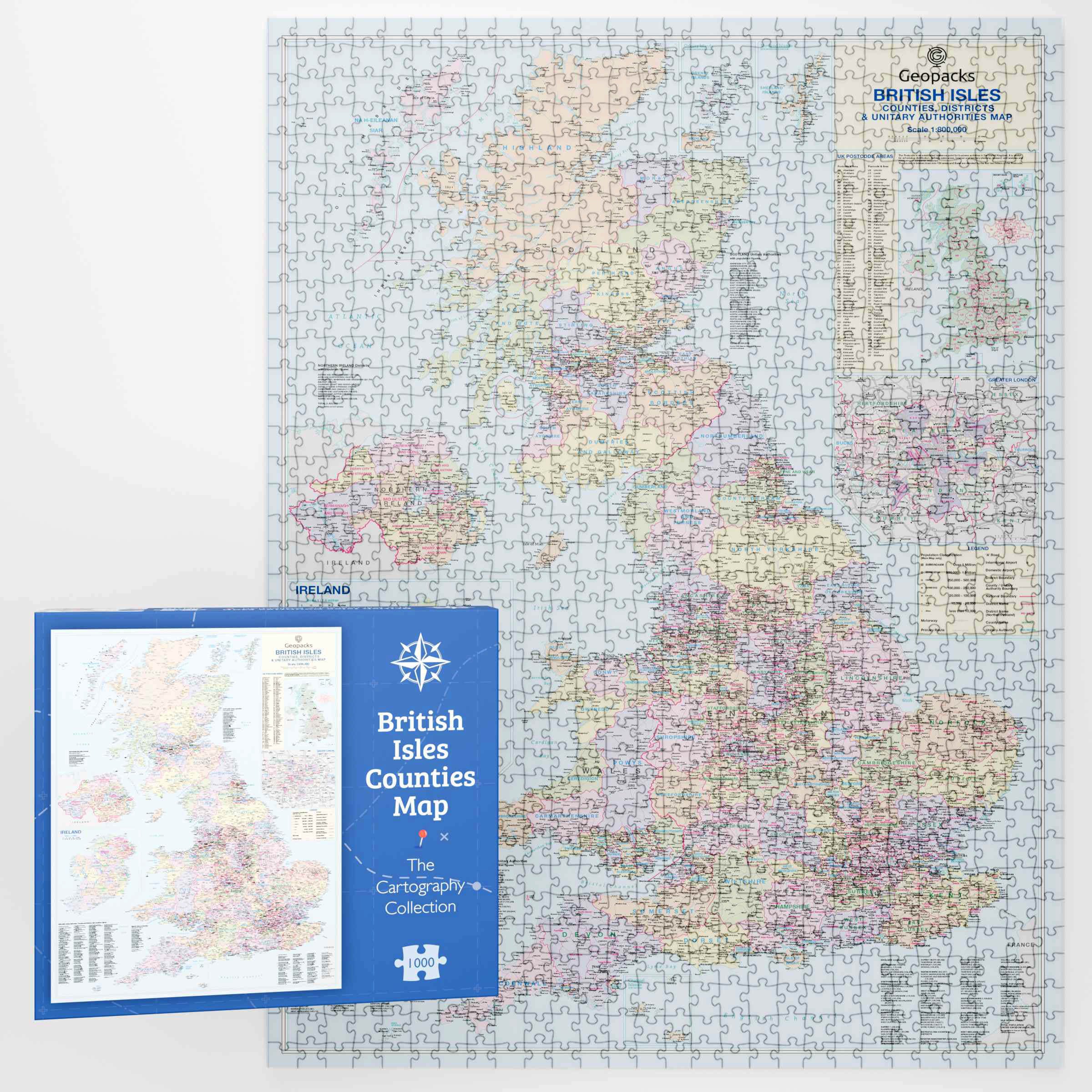 British Isles County Map 1000 Piece Jigsaw Puzzle – All Jigsaw Puzzles