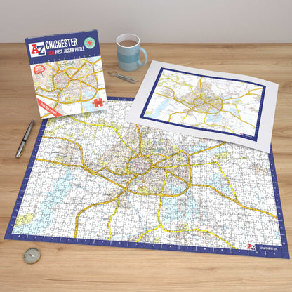 A-Z Map of Chichester 1000 Piece Jigsaw