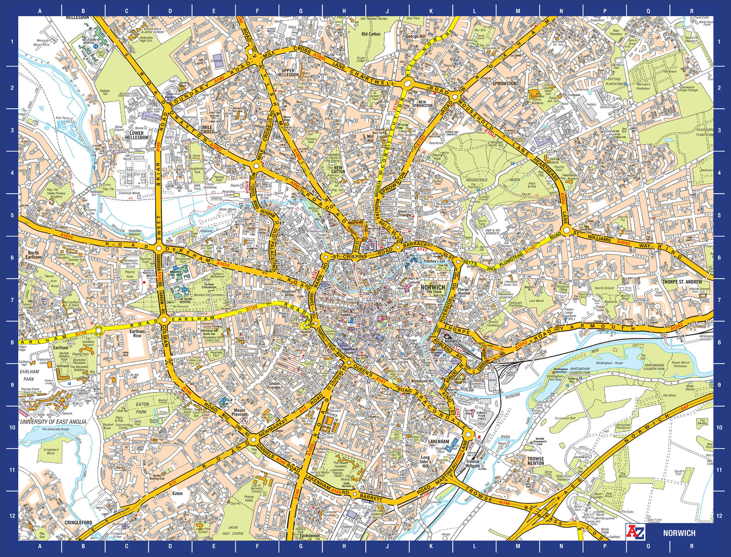 A to Z Map of  Norwich 1000 Piece Jigsaw