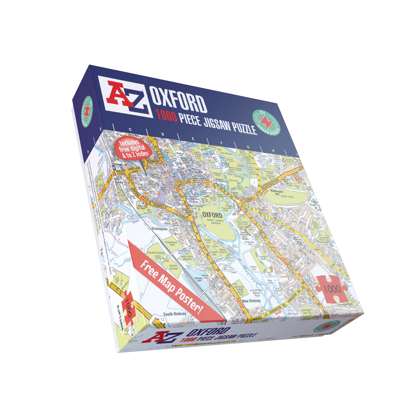 A-Z Map of Oxford 1000 Piece Jigsaw