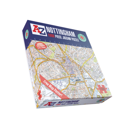 A-Z Map of Nottingham 1000 Piece Jigsaw