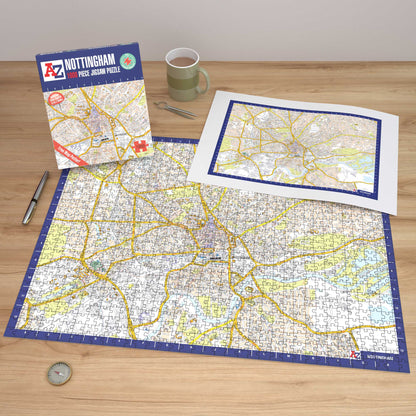 A-Z Map of Nottingham 1000 Piece Jigsaw