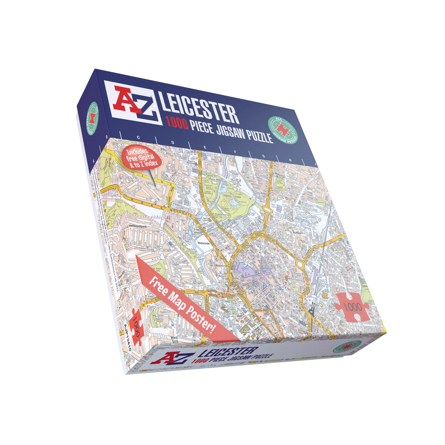 A-Z Map of Leicester 1000 Piece Jigsaw