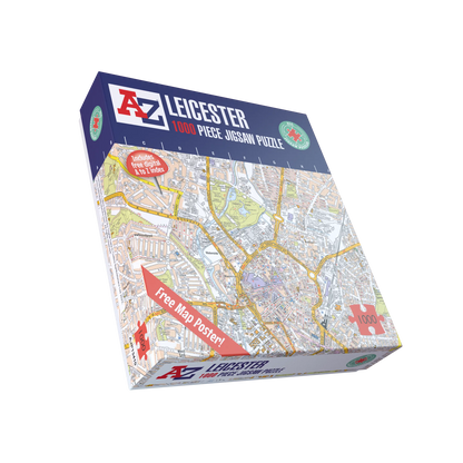 A-Z Map of Leicester 1000 Piece Jigsaw