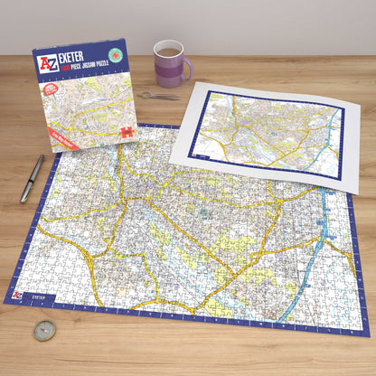 A-Z Map of Exeter 1000 Piece Jigsaw