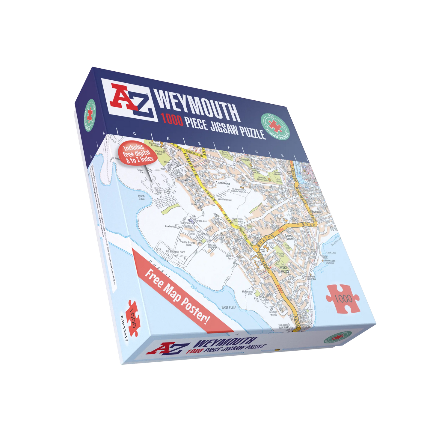 A-Z Map of Weymouth 1000 Piece Jigsaw