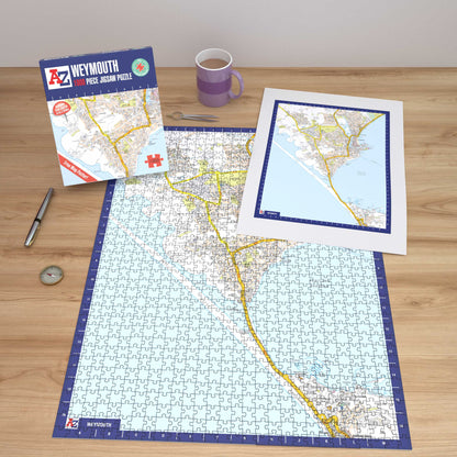A-Z Map of Weymouth 1000 Piece Jigsaw