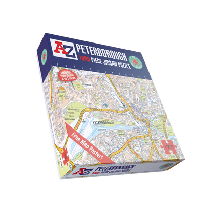 A-Z Map of Peterborough 1000 Piece Jigsaw