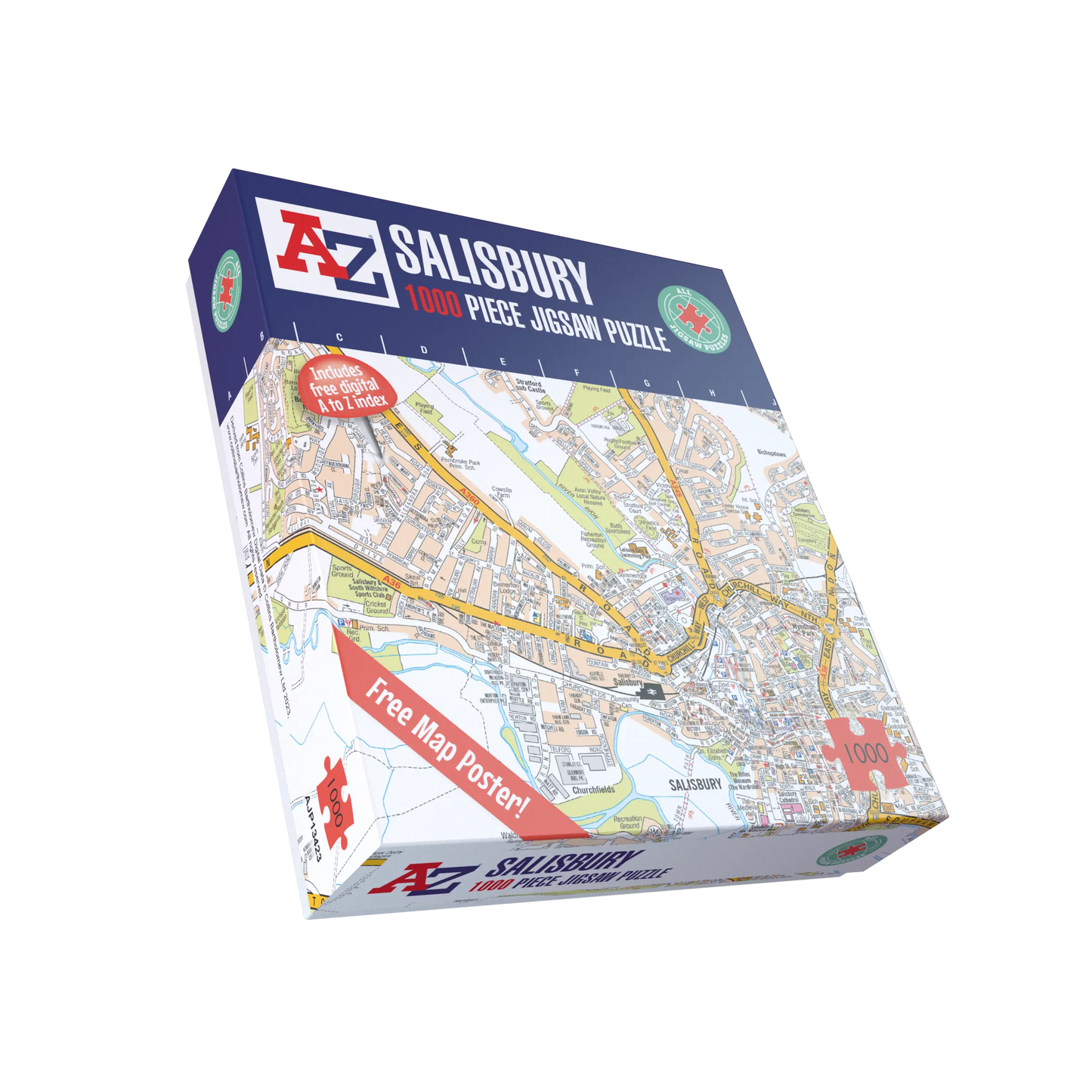 A-Z Map of Salisbury 1000 Piece Jigsaw