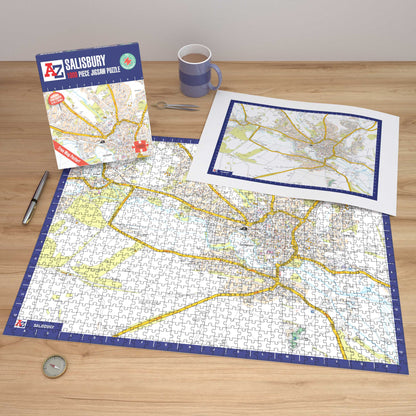 A-Z Map of Salisbury 1000 Piece Jigsaw