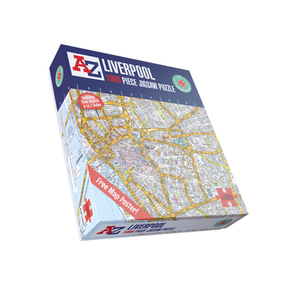 A-Z Map of Liverpool 1000 Piece Jigsaw