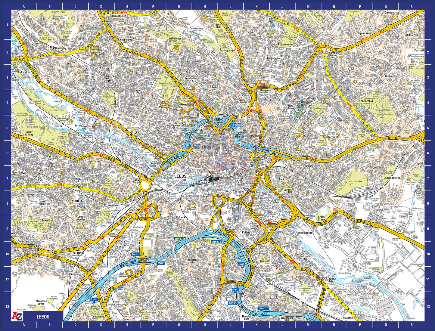 A-Z Map of Leeds 1000 Piece Jigsaw