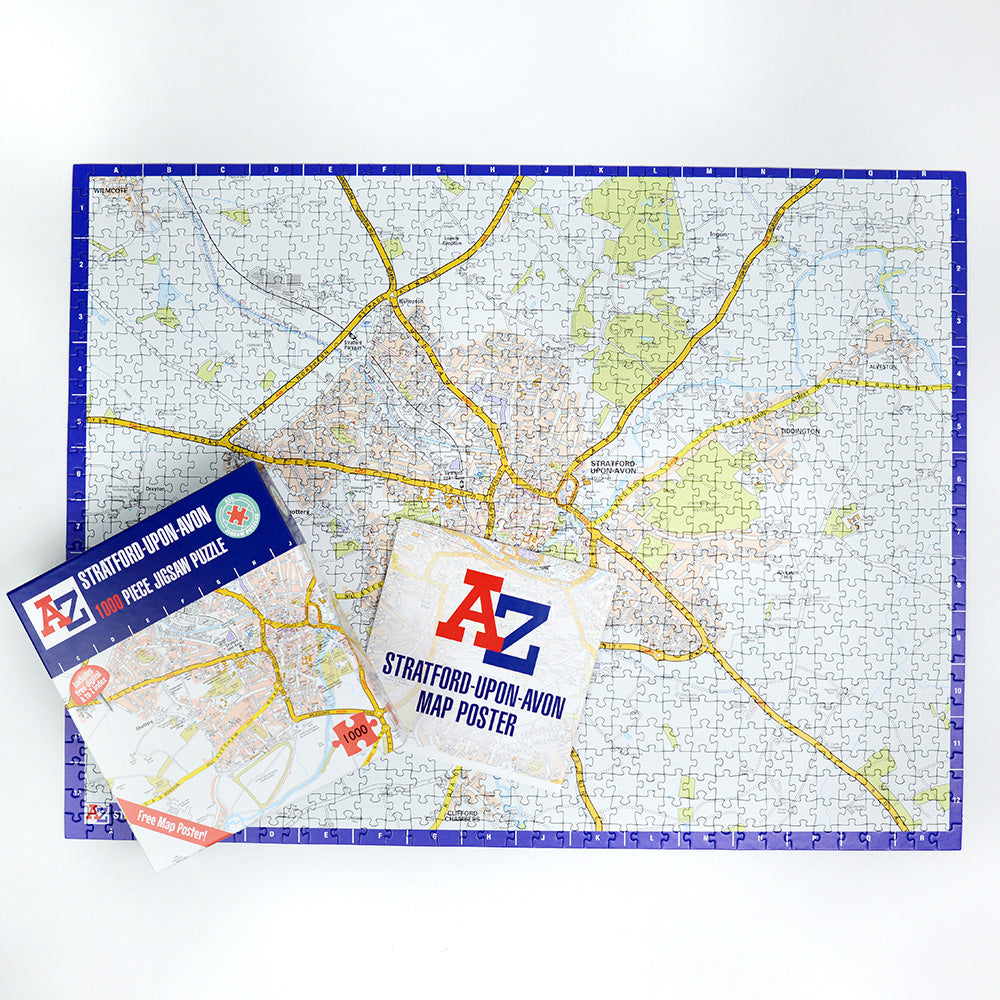 A to Z Map of Stratford-upon-Avon 1000 Piece Jigsaw