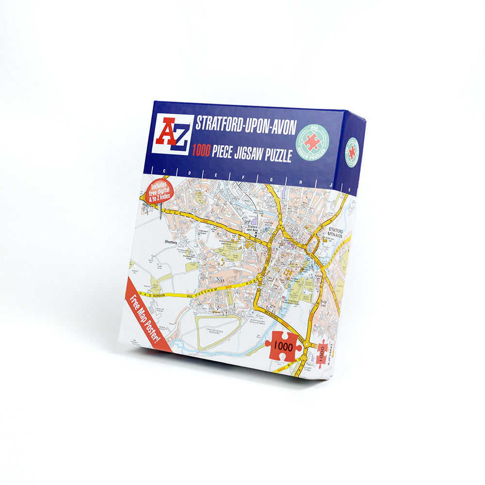 A to Z Map of Stratford-upon-Avon 1000 Piece Jigsaw