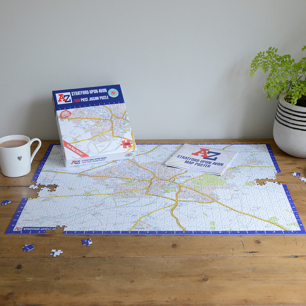 A to Z Map of Stratford-upon-Avon 1000 Piece Jigsaw