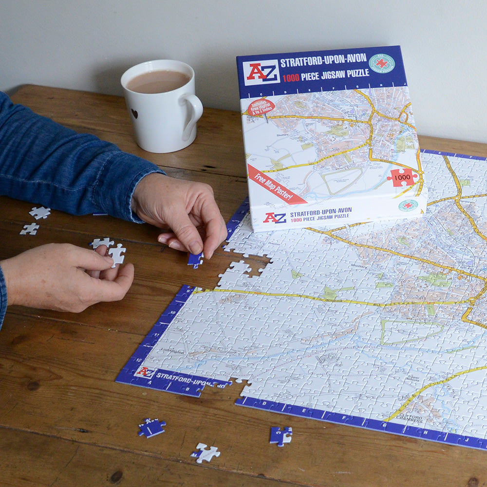 A to Z Map of Stratford-upon-Avon 1000 Piece Jigsaw