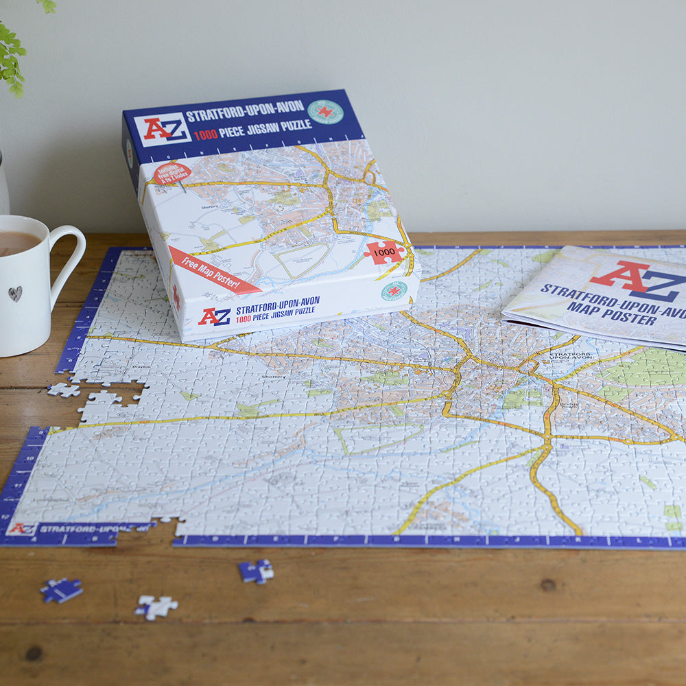 A to Z Map of Stratford-upon-Avon 1000 Piece Jigsaw