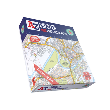A-Z Map of Chester 1000 Piece Jigsaw