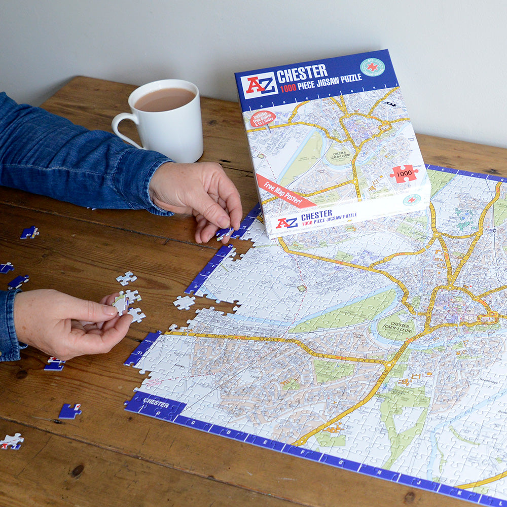 A to Z Map of Chester 1000 Piece Jigsaw