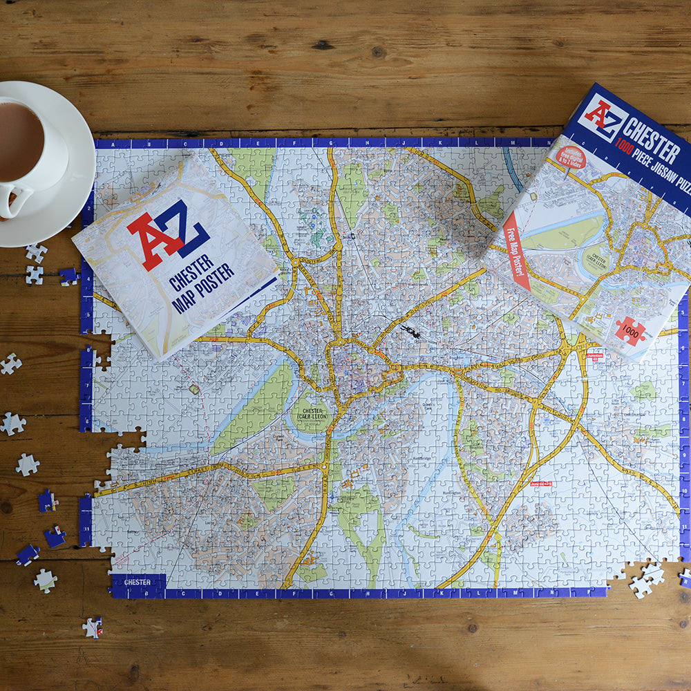 A to Z Map of Chester 1000 Piece Jigsaw